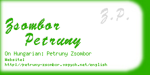 zsombor petruny business card